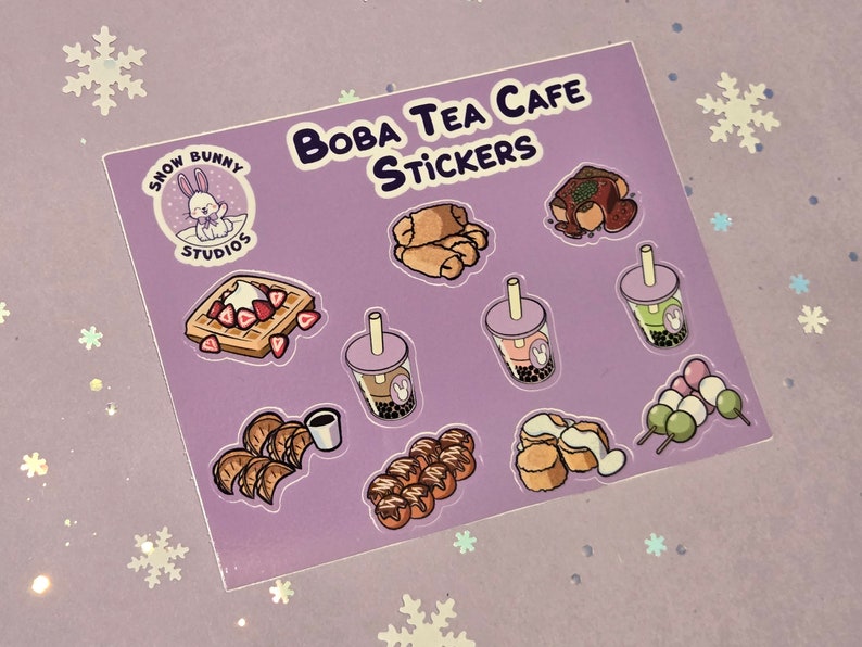 Boba Tea Café Sticker Sheet image 3