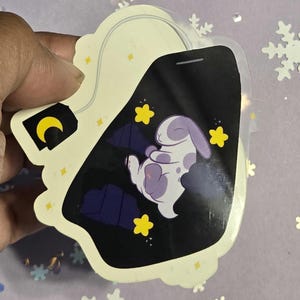 Verträumter Hase im Teebeutel Sticker