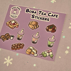 Boba Tea Café Sticker Sheet image 2