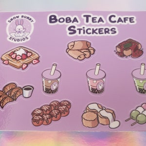 Boba Tea Café Sticker Sheet image 4