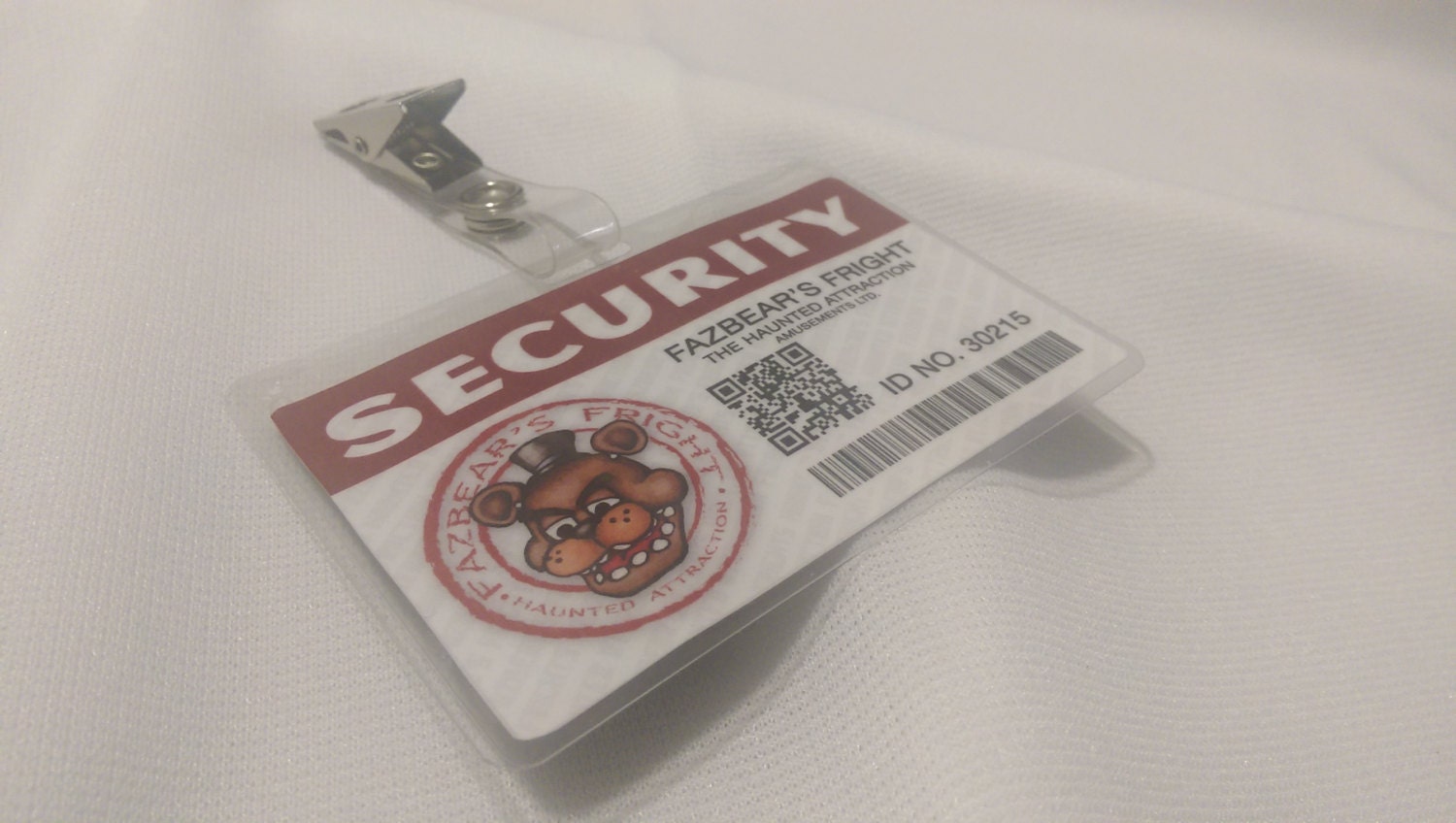 Fazbear's Fright Security ID Badges or Rewards Card Five Nights at Fre...