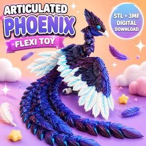 Jouet articulé Phoenix Flexi | Oiseau mythique imprimable (téléchargement STL/3MF)