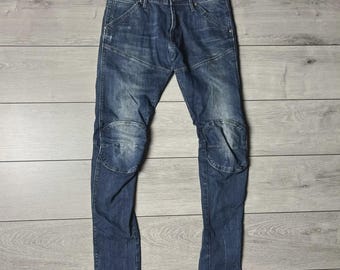 Jeansy motocyklowe G Star Raw Denim 3D Super Slim, rozmiar 31/34