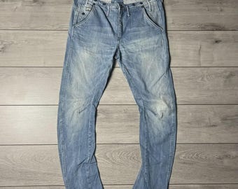 Jeansy G Star Raw w stylu motocyklowym, rozmiar 31/34