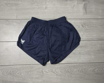 Vintage 90s Erima Shiny Cotton Sprinter Football Shorts Rozmiar 7 West Germany