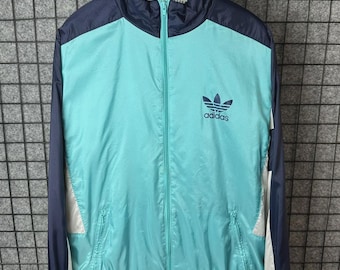Adidas Vintage Streetwear Logo Nylon Track Top Jacket Size M