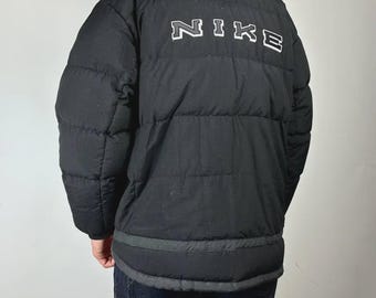 Vintage Nike Spellout Puffer revesible jacket size XLarge