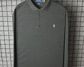 Koszulka Polo Ralph Lauren z długim rękawem, dopasowana, elastyczna, rozmiar L