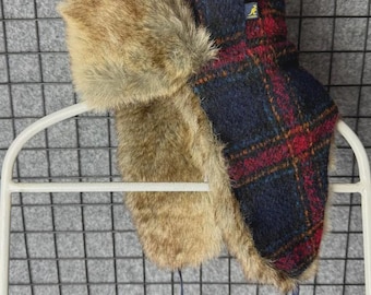 Kangol Wool Ushanka Faux Fur Trapper Style size Large