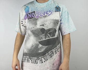 Vintage Surf style Tshirt 92 no wave no glory