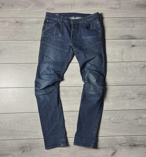 G Star Raw Denim Pants Biker Jeans Size 33/34 - Etsy