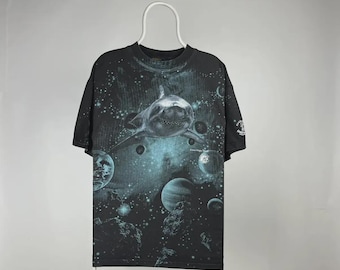 Vintage planet earth T-shirt all print size XXLarge