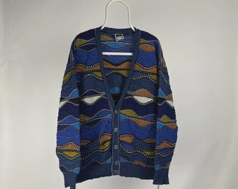 Sweter kardigan 3D z dzianiny kablowej w stylu Coogi firmy Art Human
