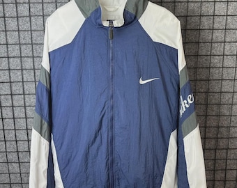 Nike Vintage Swoosh Logo Nylon Track Jacket Size XXL