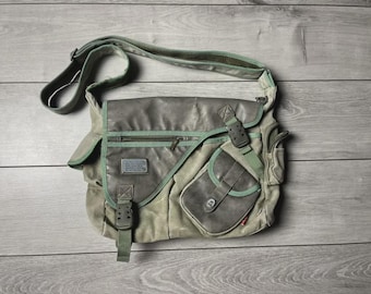 Bolso bandolera DIESEL de mezclilla lavada Cyber Gorpcore Techwear Y2K