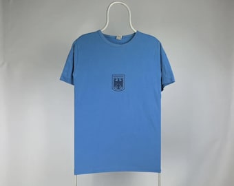Vintage Germany Bundeswehr tshirt footbal retro size Large