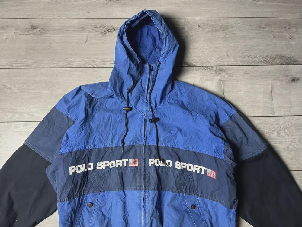 Vintage 90s Ralph Lauren Polo Sport Men's Jacket Windbreaker - Etsy