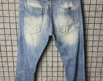 G Star Raw New Radar Tapered Distressed Jeans Size 34