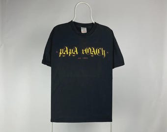Vintage Papa Roach Shirt Rare Jersey Over Print 2000 size XL