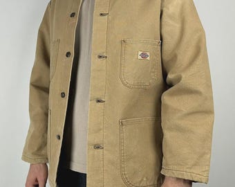 Dickies Vintage Workwear Cotton Button Up Light Jacket SizeM
