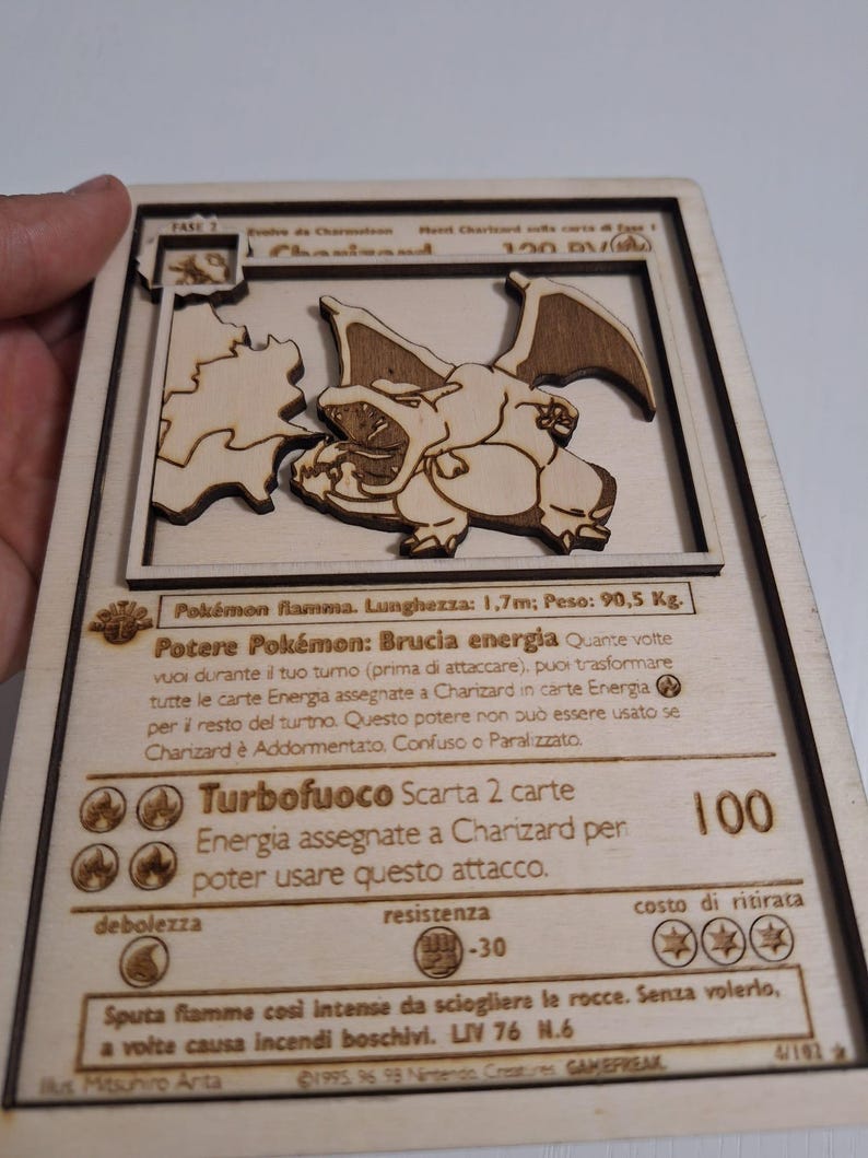 Charizard 3D Pokémon Card – Laser Engraving File | SVG Dxf Ai Lightburn ...