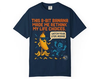 8-Bit Banana Life Crisis Funny Gamer T-Shirt