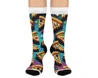 Pixel Pizza Party Socks Because Your Ankles Deserve a Slice Too