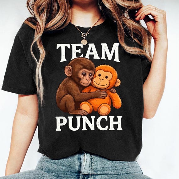 Dear Punch Png, Punch Monkey Png, Viral Baby Monkey Inspired Png, Emotional Plush Toy Illustration, Baby Monkey Punch PNG, Team Punch Png