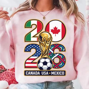 World Cup 2026 Soccer Host Cities T-Shirt: USA, Canada, Mexico Soccer Fan Tee