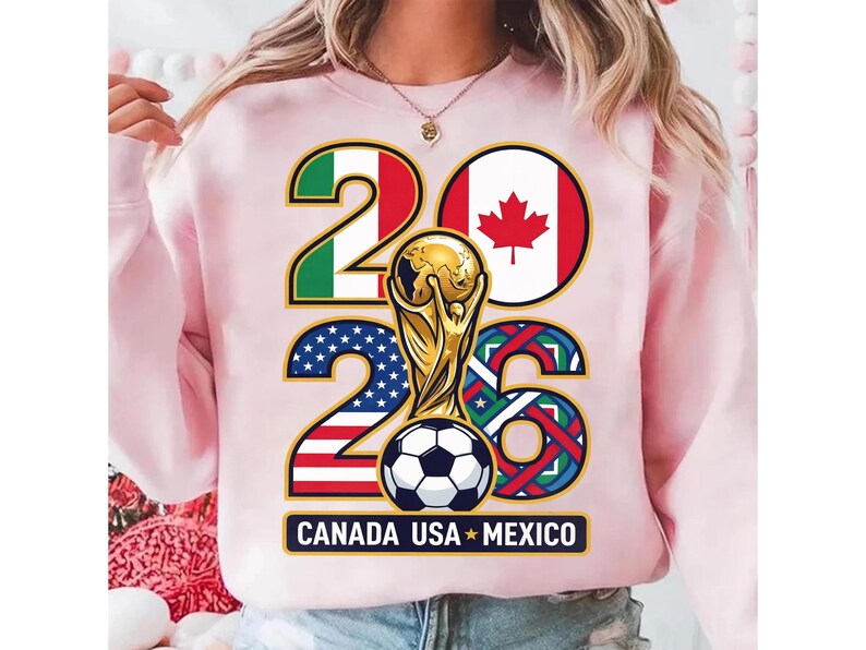 World Cup 2026 Soccer Host Cities T-Shirt: USA, Canada, Mexico Soccer Fan Tee