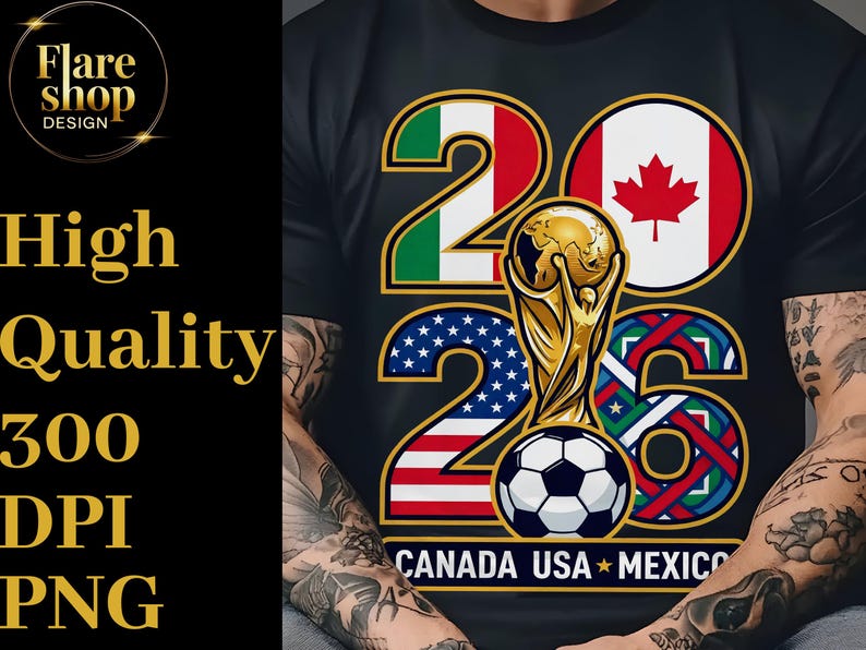 World Cup 2026 Soccer Host Cities T-Shirt: USA, Canada, Mexico Soccer Fan Tee