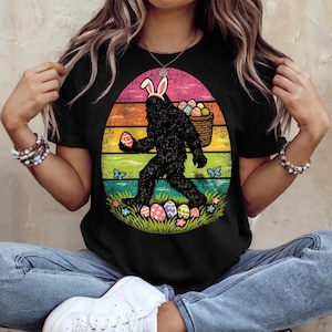 Easter Bigfoot PNG, Funny Sasquatch Bunny Shirt Design, Vintage Bigfoot Easter Bunny PNG, Bigfoot Easter Bunny Sasquatch Egg Hunt Png shirt
