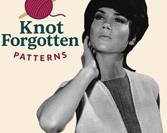Vintage Knit Vest Crochet Trim Pattern - 70s Retro Bolero (PDF Download)