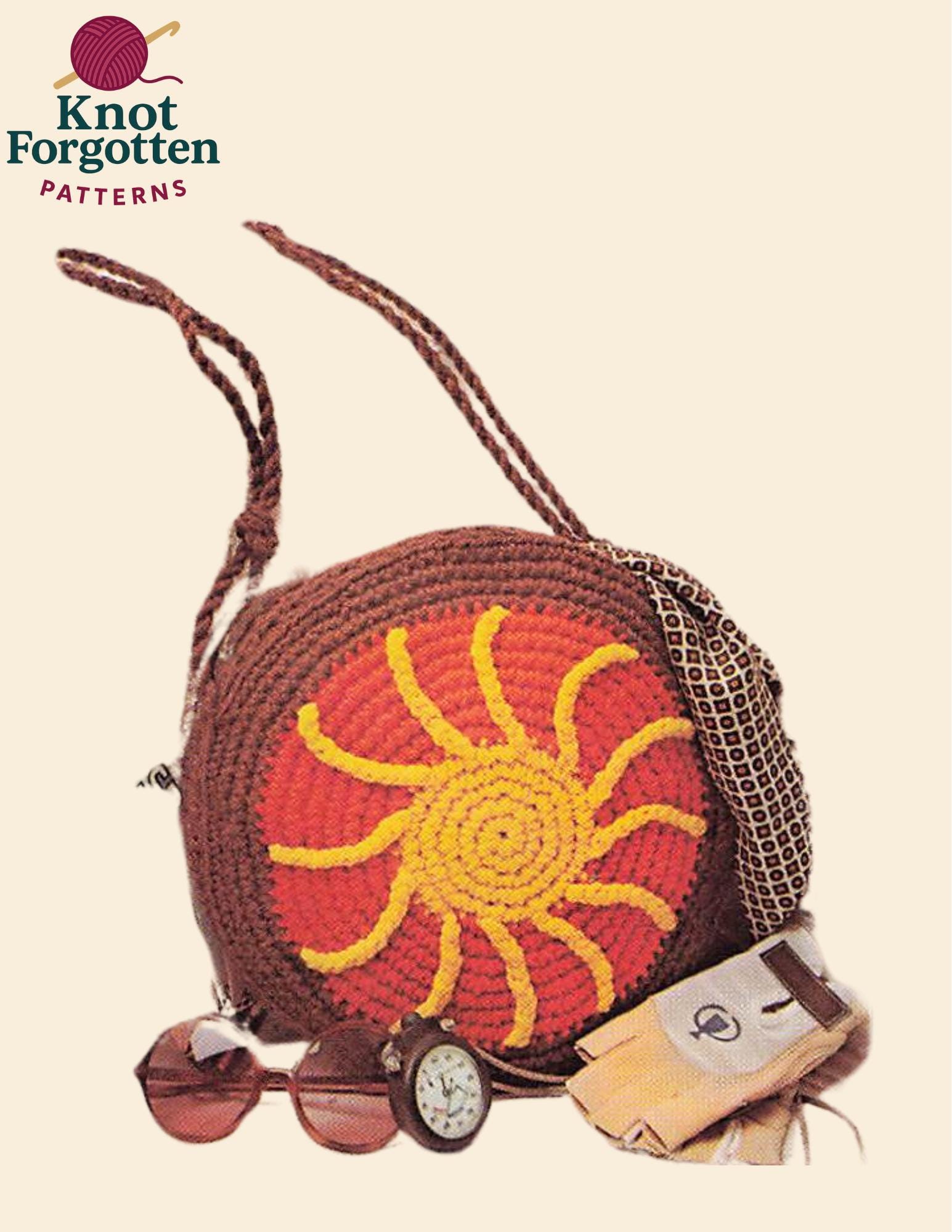 Retro Sunburst Circle Purse Pattern