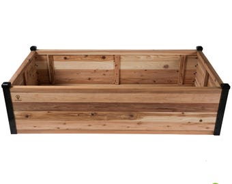 XL Cedar Raised Garden Bed: 72" x 36", Graphene Reinforced Corners