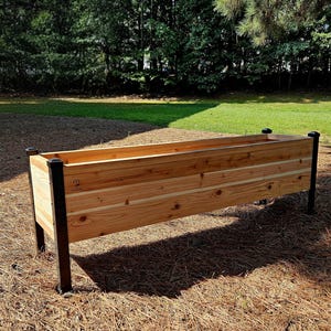 Cedar Raised Garden Bed Planter Box 72x18 – Large Outdoor Elevated Vegetable Garden, Easy Assembly