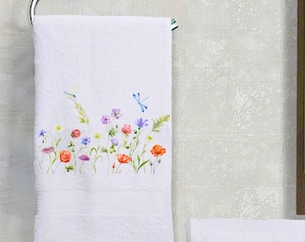 Where Flowers Bloom Decorative Terry Cloth Cotton Hand Towel