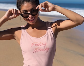 Feeling Beachy Design Comfort Soft Tank Top