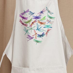 Dragonfly Heart Cotton Unisex Bib Apron
