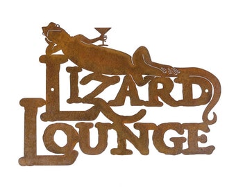 Lizard Lounge Wall Sign - Free Shipping in US