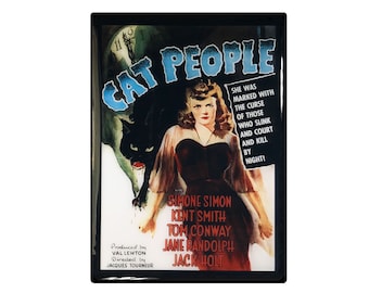VINTAGE CAT PEOPLE MOVIE POSTER A4 PRINT