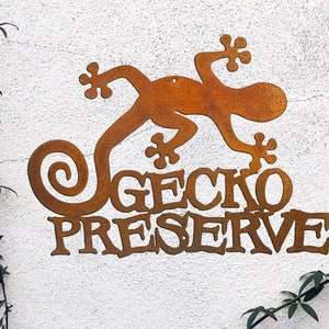 Gecko Preserve Wall Sign - Free Shipping in US