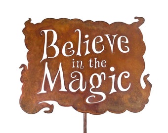 Believe in the Magic Yard Garden Sign - Free Shipping to US