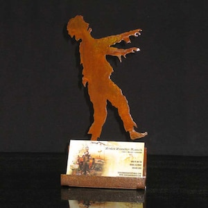 Zombie Walking Profile Silhouette Business Card Holder - FREE SHIPPING in US