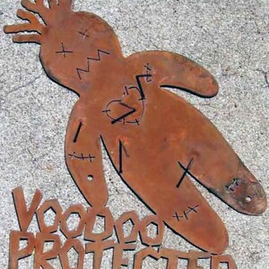 Voodoo Doll Protected Metal Wall Sign Free Shipping in US image 2