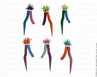 Mome Raths Plant and Garden Stake (set of 6) Alice in Wonderland - Free Shipping in US