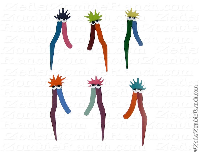 Mome Raths Plant and Garden Stake set of 6 Alice in Wonderland Free Shipping in US image 1