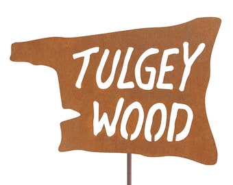 Tulgey Wood Yard Garden Stick Sign Alice in Wonderland - Free Shipping in US