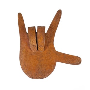 I Love You ASL Symbol Hand Metal Wall Decor - Free Shipping in US