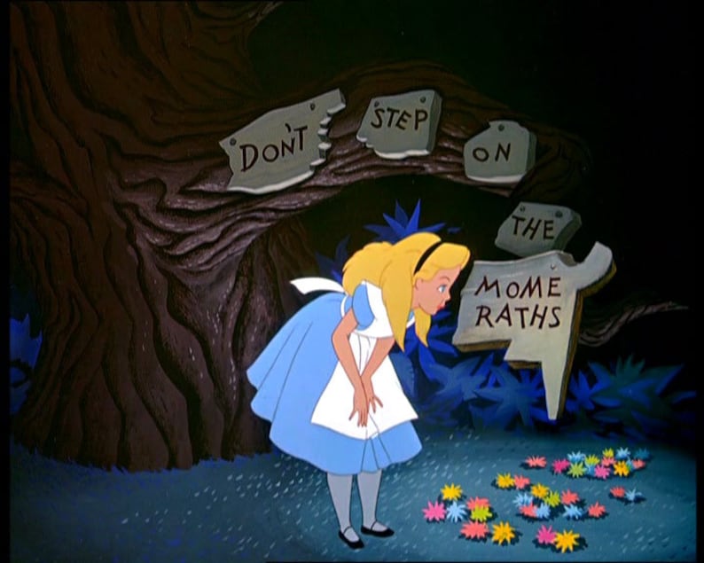 Don't Step on the Mome Raths Wall Sign Alice in Wonderland - Free ...